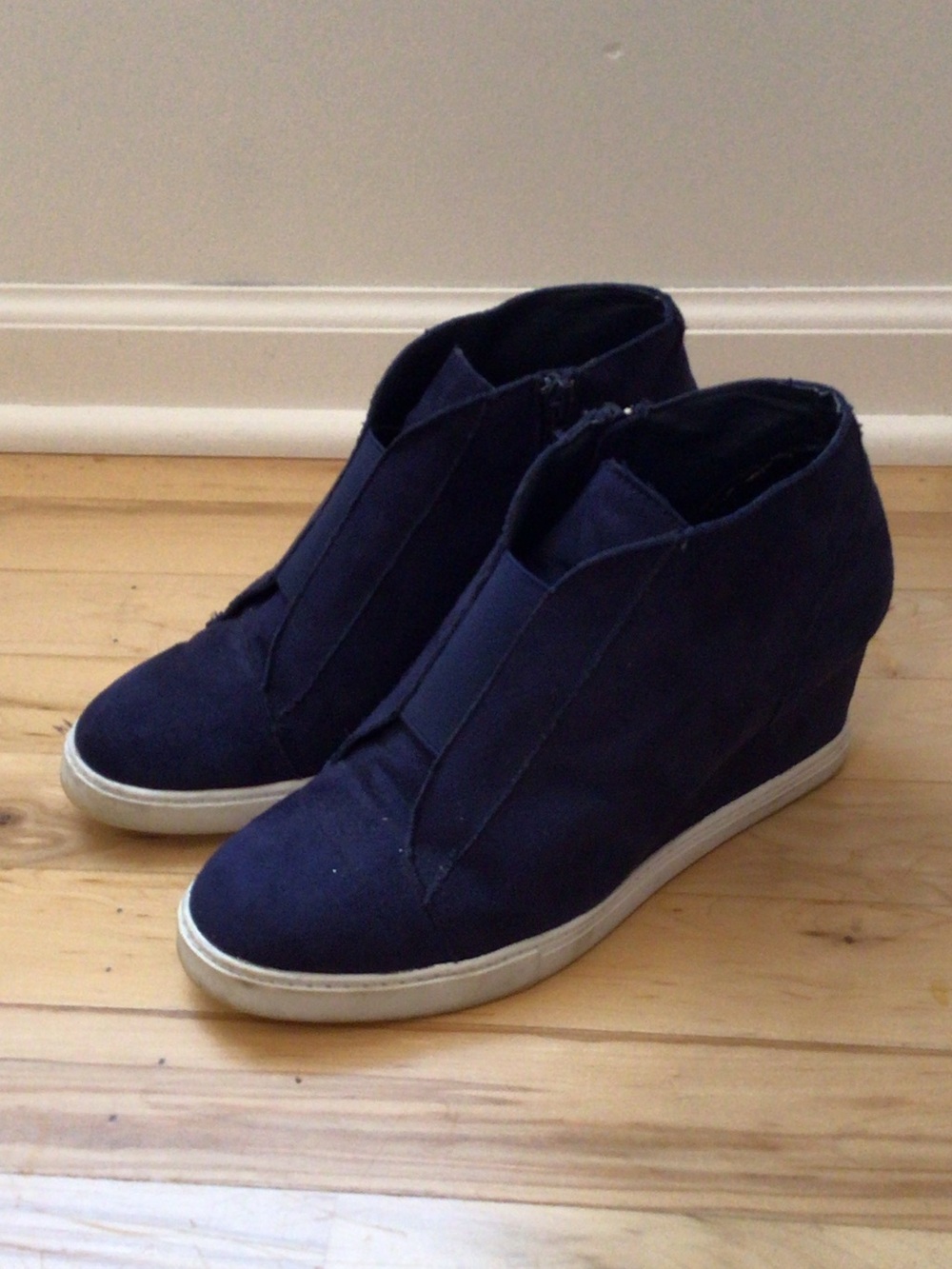 Women's Black Wedge Sneaker Boot